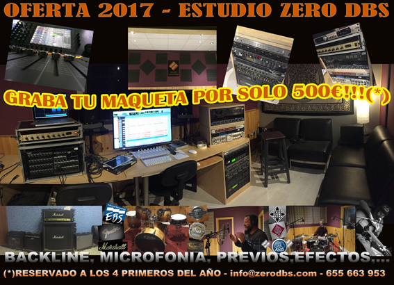 OFERTA 2017- ESTUDIO DE GRABACION ZERO DBS