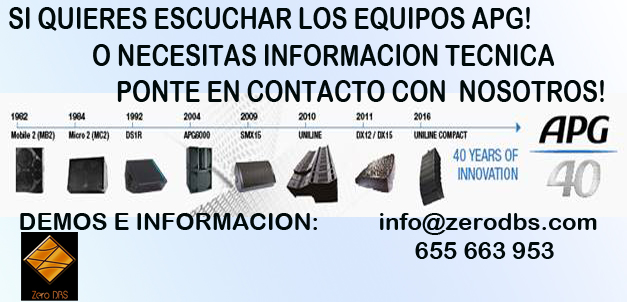 INFORMACION Y DEMOS PERSONALIZADAS APG AUDIO